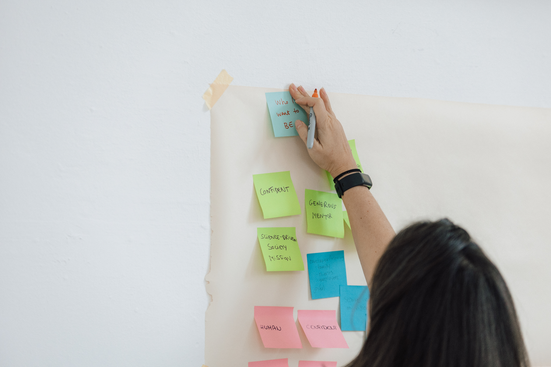 Sticky-note strategy wall